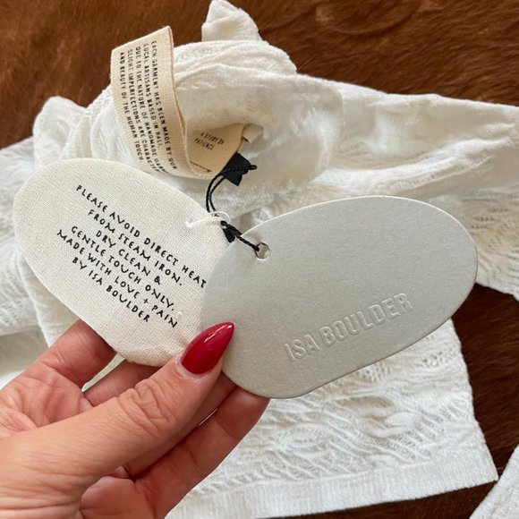 NWT - ISA BOULDER Lace Body Glove Turtleneck Crop Top - Picture 5 of 5